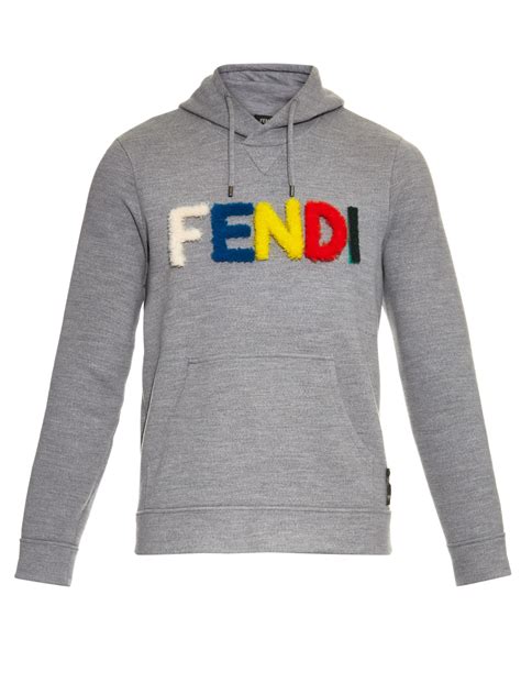 fendi hoodie black and white|Fendi men's gray pullover hoodie.